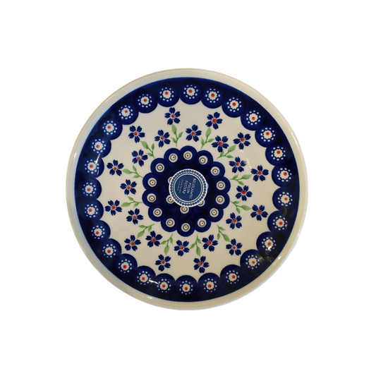 Ensaladera Azul Floreado - Polish Pottery